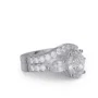 Ovalschliff Diamant Weiß Sterling Silber Ring-Set