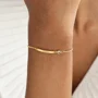 Personalisierbares Sterlingsilber-Armband mit rundem Geburtsstein und Gravur–Familiengeschenk