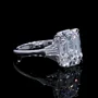 Smaragdschliff Diamantweiß 3-Steine Verlobungsring aus 925er Sterlingsilber