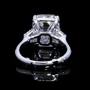 Smaragdschliff Diamantweiß 3-Steine Verlobungsring aus 925er Sterlingsilber