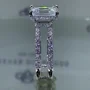Smaragdschliff Diamantweiß Verlobungsring aus 925er Sterlingsilber
