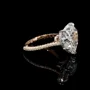 Diamantweiß Herzförmige 925er Sterlingsilber Gold Verlobungsring