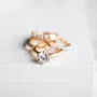 Rundschliff Diamantweiß Gold Brautset aus 925er Sterlingsilber