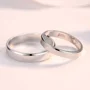 Einfache 925er Sterlingsilber Partnerringe