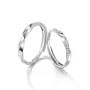 Runder Diamantweiß 925er Sterlingsilber Partnerringe
