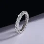 Rundschliff Moissanite Diamantweiß 925er Sterlingsilber Eheringe