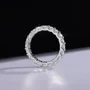 Rundschliff Moissanite Diamantweiß 925er Sterlingsilber Eheringe