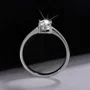 Ovalschnitt Moissanite Diamantweiß 925er Sterlingsilber Solitär-Verlobungsring
