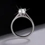 Smaragdschliff Moissanite Diamantweiß 925er Sterlingsilber Solitär-Verlobungsring
