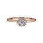 Rundschliff Moissanite Diamantweiß Roségold 925er Sterlingsilber Halo Verlobungsring