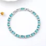 Cyanfarbener Kristall 7" Armband