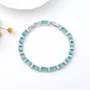 Cyanfarbener Kristall 7" Armband