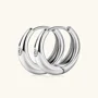 Diamantweiß 925er Sterlingsilber Creolen