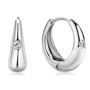 Diamantweiß 925er Sterlingsilber Creolen