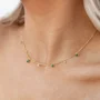 18K vergoldet 925er Sterlingsilber Smaragdgrün Halskette