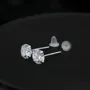 Diamantweiß 8mm Ohrstecker aus 925er Sterlingsilber