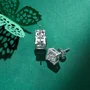Prinzessschliff Ohrstecker aus 925er Sterlingsilber