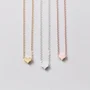 Minimalistische kleine Herz-Halskette aus Silber/Gold/Roségold/Titan