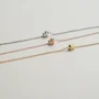 Minimalistische kleine Herz-Halskette aus Silber/Gold/Roségold/Titan