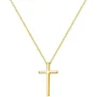Religiöse Halskette mit Kreuz aus Silber/Gold