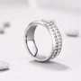 Diamantweiß Rundschliff Titan Steel Herrenring