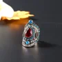 Rubinrot and Saphirblau Ring