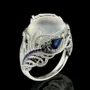 Floraler Mondstein-Ring für Damen